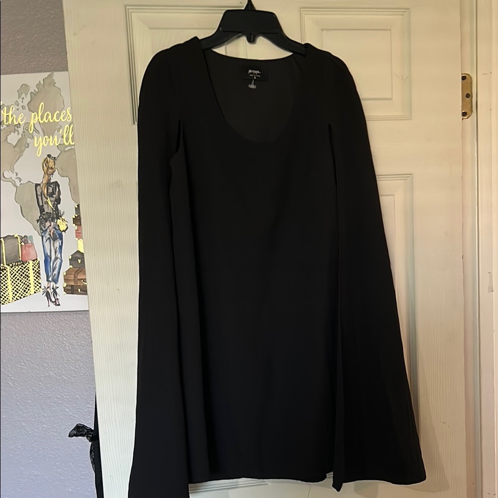 Nasty Gal Black short / cape style Dress size small